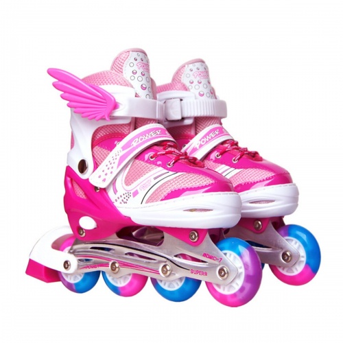 Children-Adjustable-Skates-Roller-Skates-Boy-s-Girl-s-Full-Set-Kids-Inline-Skates-Combo-Set-Pink